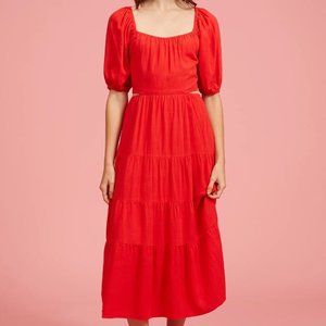 Lucy Paris Keely Cut Out Dress in Red